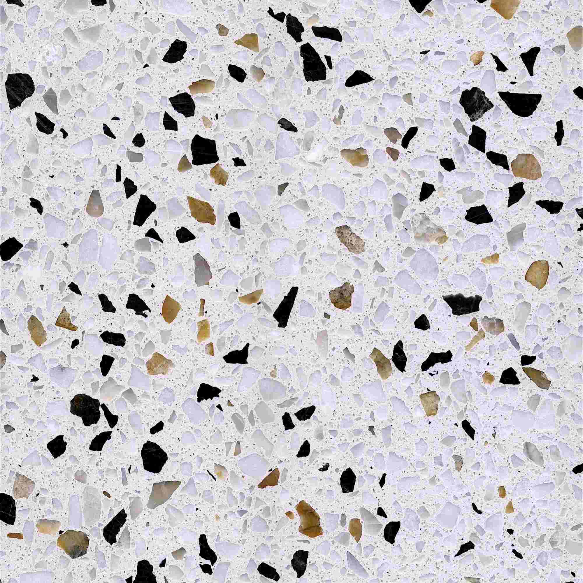 Bright renewal Confederate rose white terrazzo floor