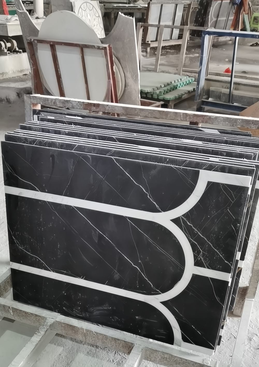 Black White Marble Flooring