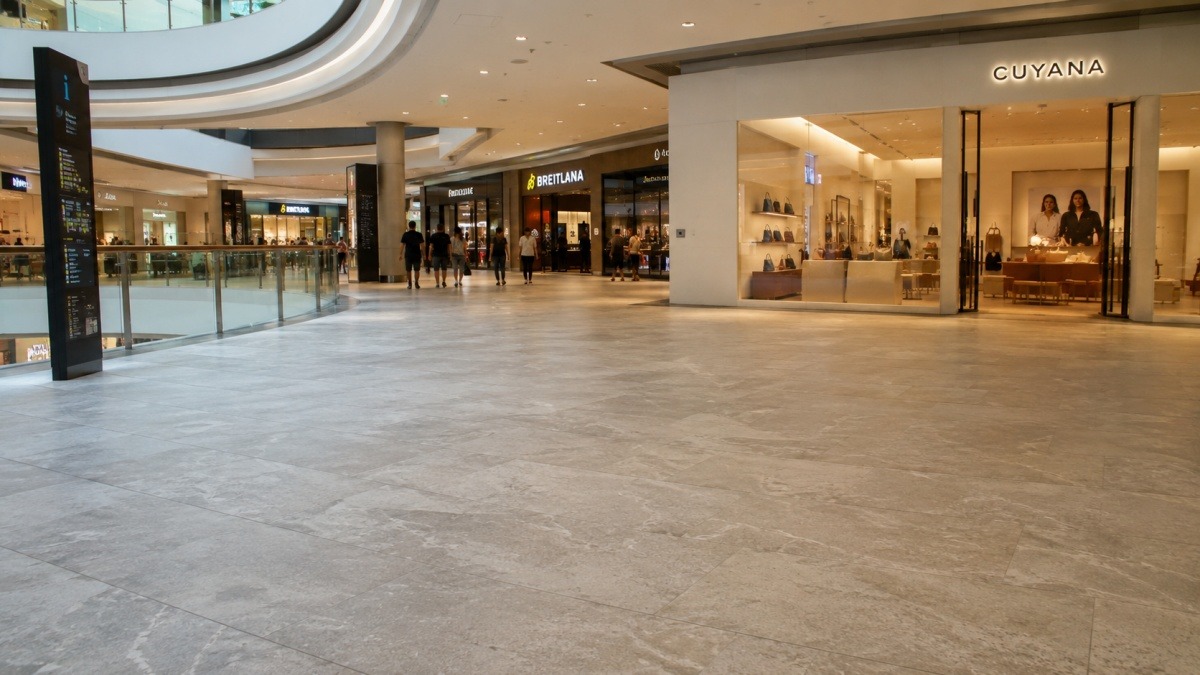 shopping-mall-stone-flooring-hero Shopping mall interior with large-area stone flooring in a commercial public space