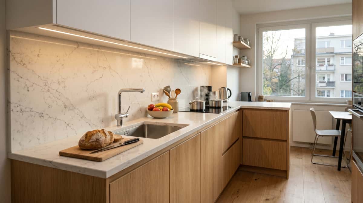 Quartz stone surfaces reviewed for apartment kitchens and bathroom vanity tops
