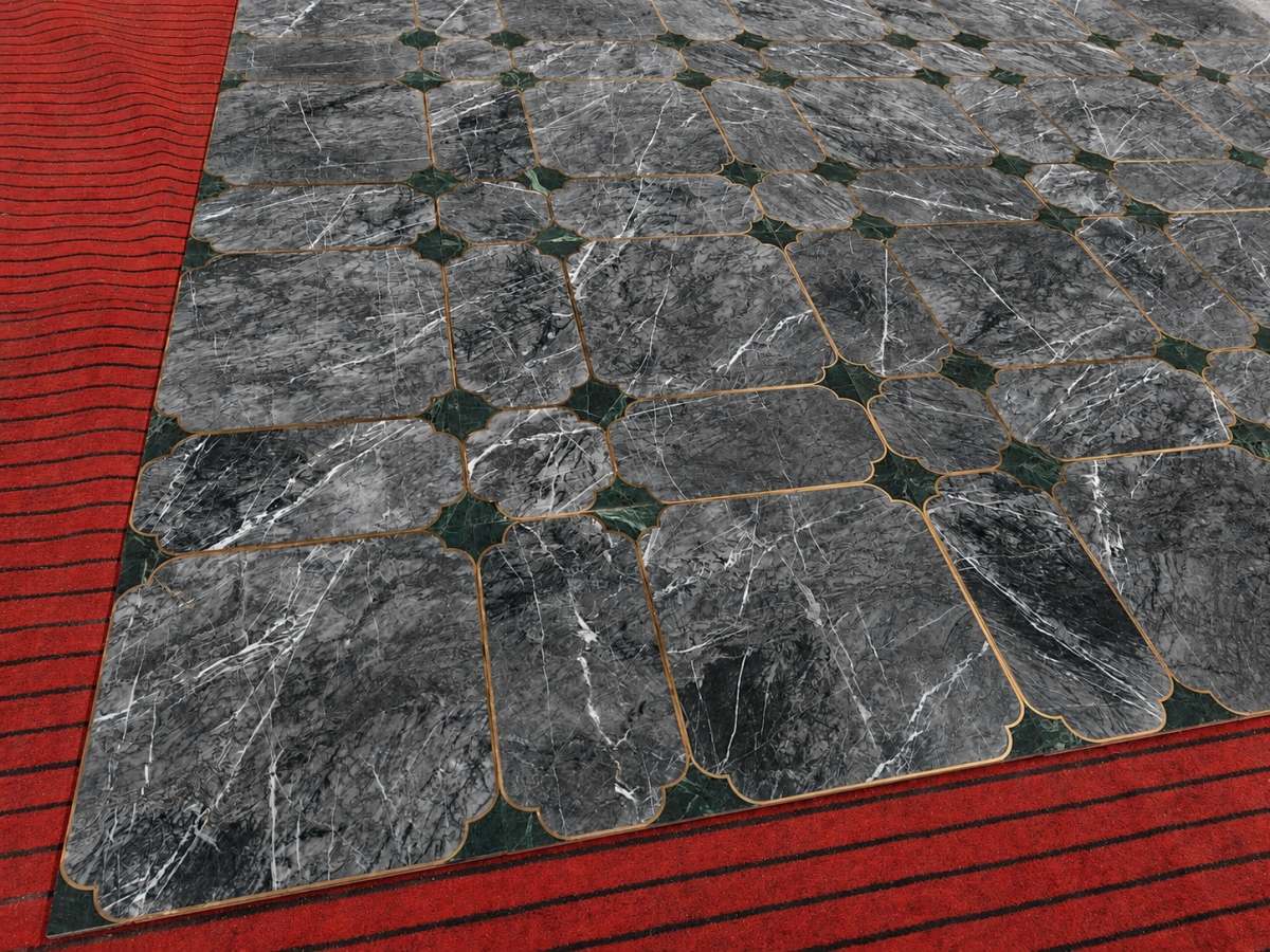 grey-marble-medallion-floor-copper-detail grey-marble-medallion-floor-copper-detail