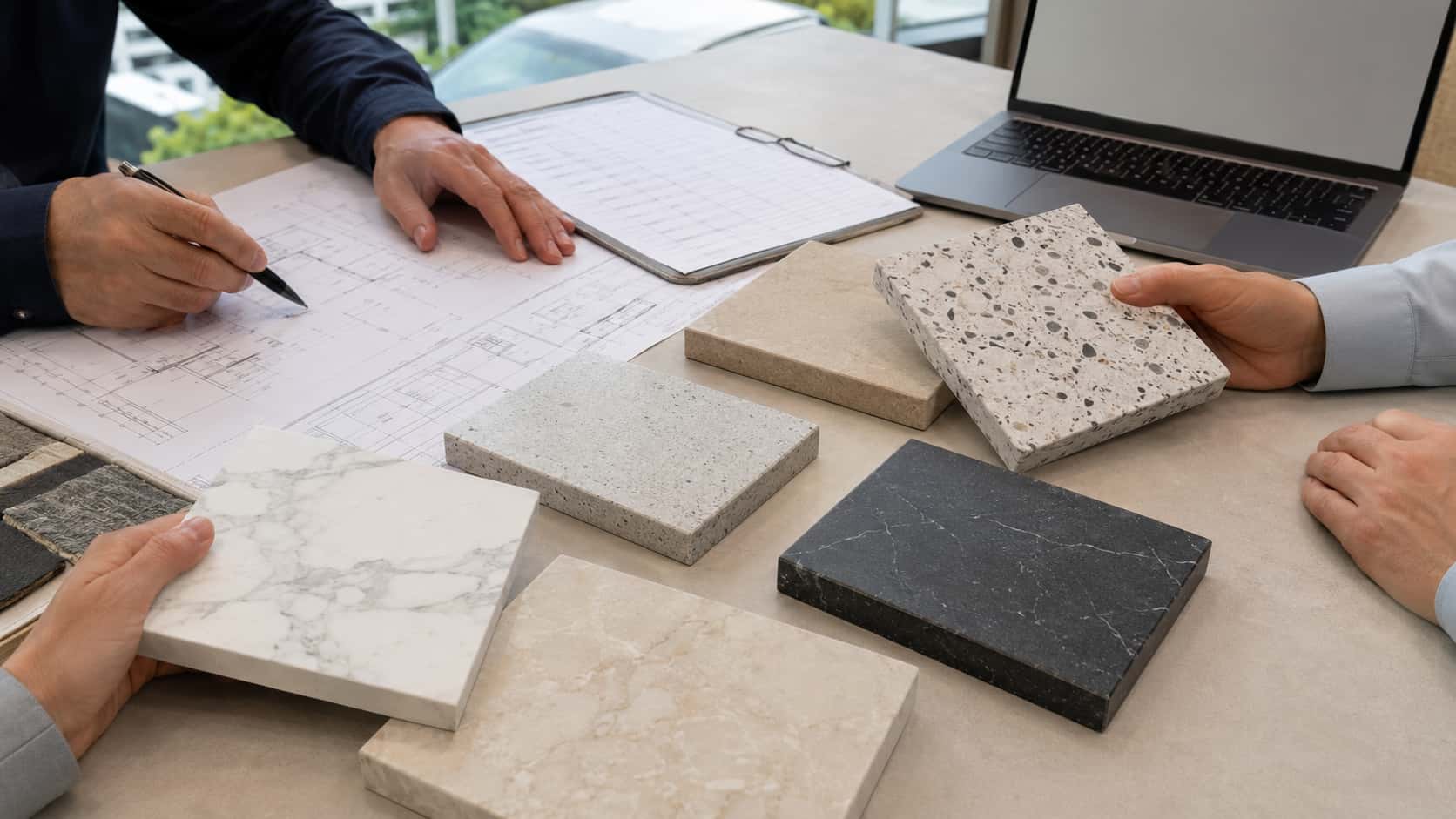 Stone RFQ preparation review with samples drawings and buyer requirements
