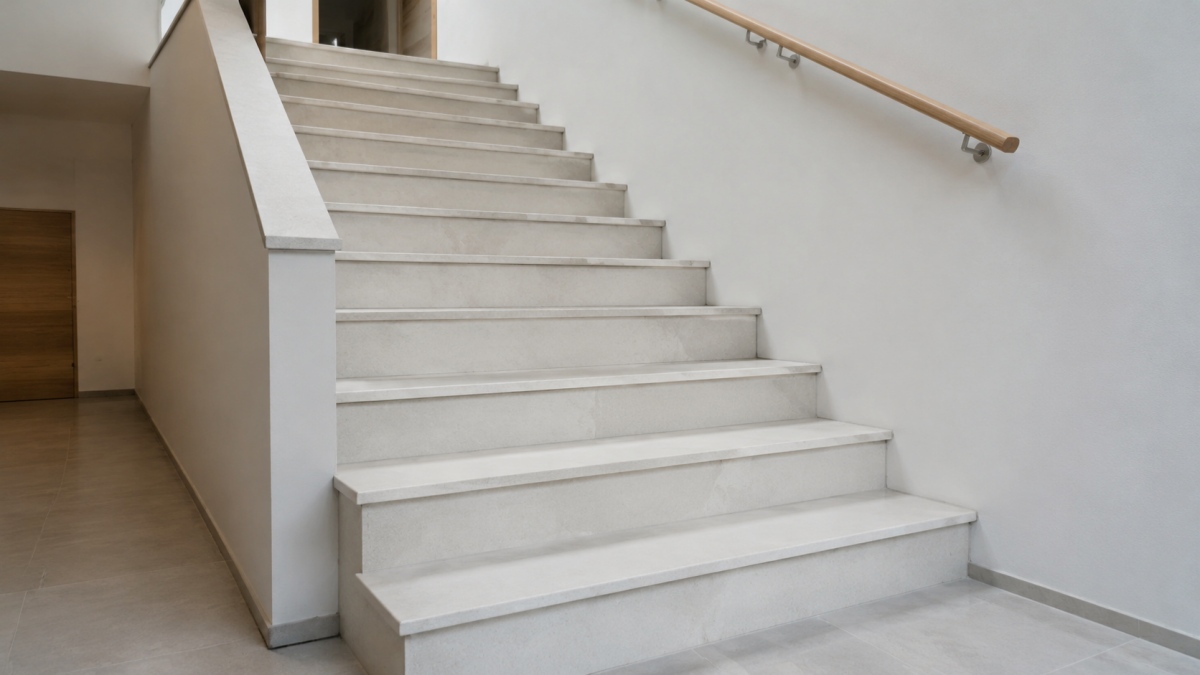 benin-white-limestone-profiled-stair-concept White limestone stair pieces with separately fabricated profiled nosing