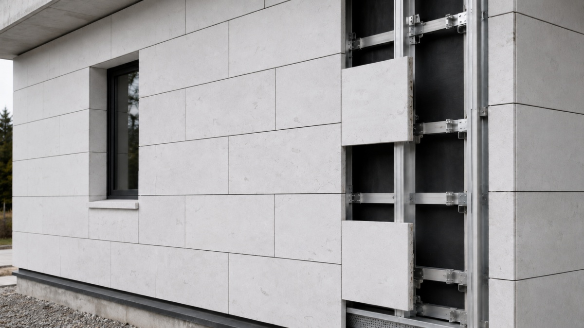 benin-white-limestone-facade-conditional Conditional exterior facade concept with mechanically supported limestone panels